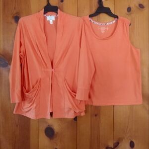 Carole Hochman Heavenly Soft Sleepwear Tank Top/Robe Set